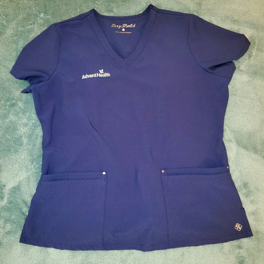 Navy Advent health scrubs Easy stretch by butter-s